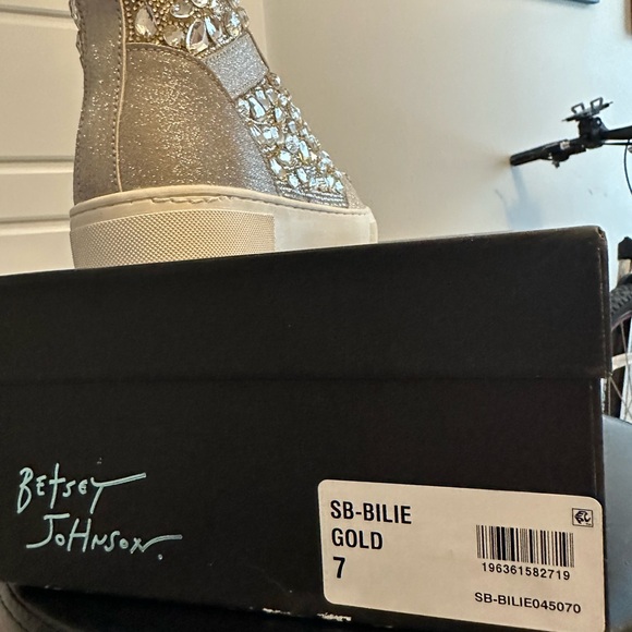 Betsey Johnson Glittering Gold Sneakers - Picture 2 of 5